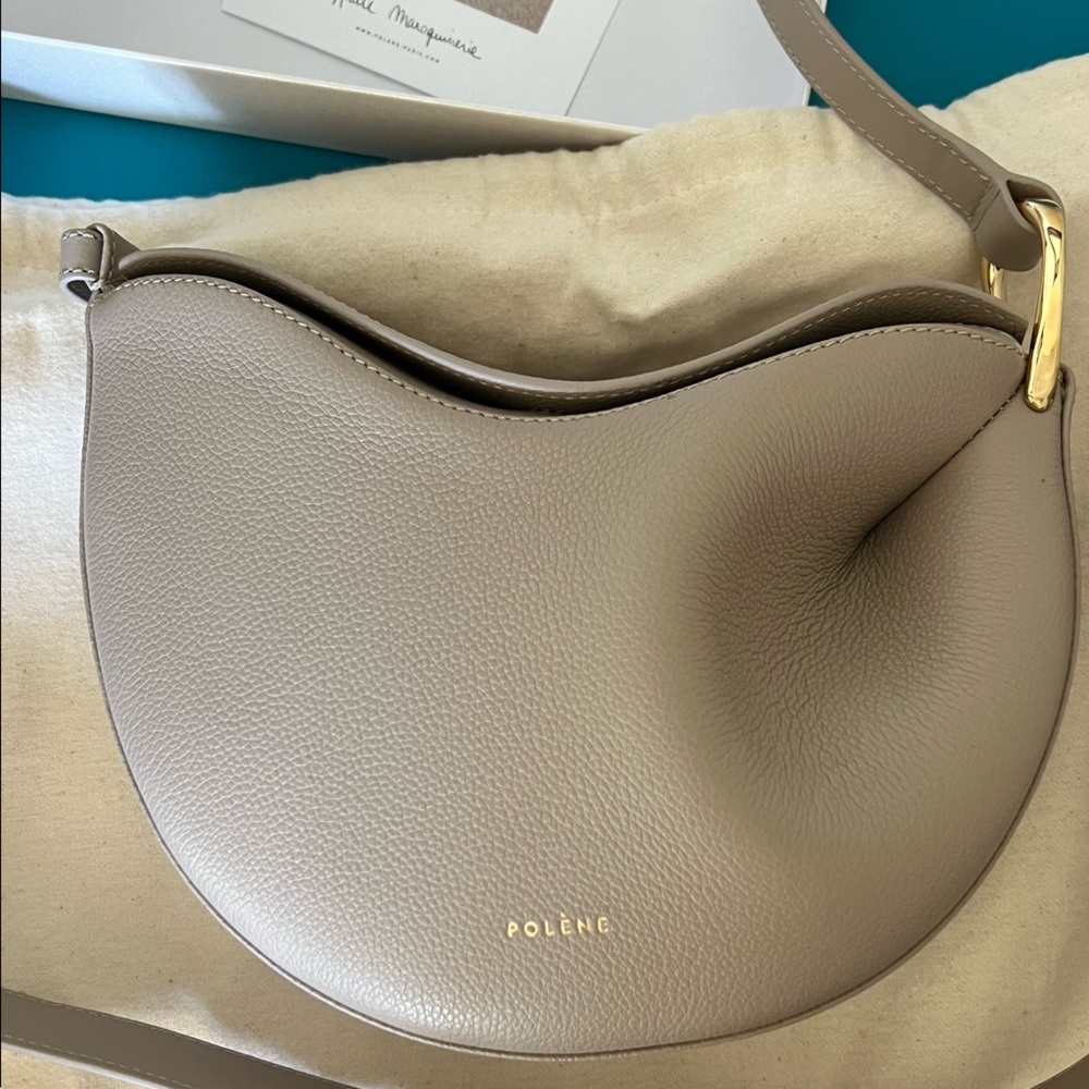 Polene Tonca Bag In Taupe Color.